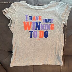 Champion Kids Gray Tee with Orange & Purple Graphic